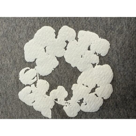 Denim Tears Hoodie Mens Large Gray Cotton Wreath Sweatshirt 100% Authentic - Picture 7 of 11